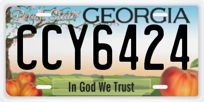 GA license plate CCY6424