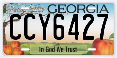 GA license plate CCY6427