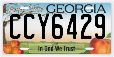 GA license plate CCY6429