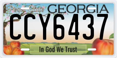 GA license plate CCY6437