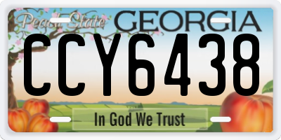 GA license plate CCY6438