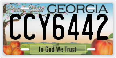 GA license plate CCY6442