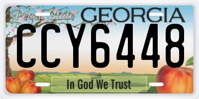 GA license plate CCY6448