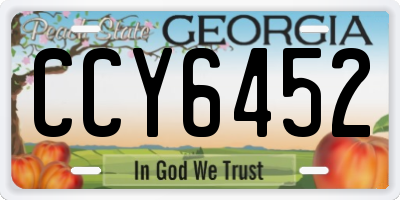 GA license plate CCY6452