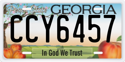 GA license plate CCY6457