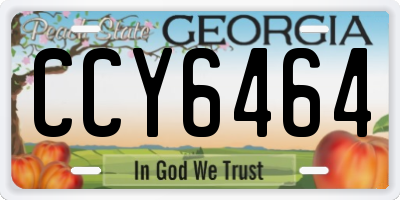 GA license plate CCY6464