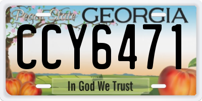 GA license plate CCY6471