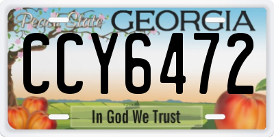 GA license plate CCY6472