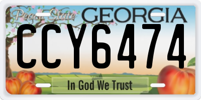 GA license plate CCY6474