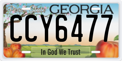 GA license plate CCY6477