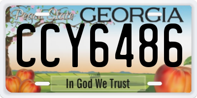 GA license plate CCY6486