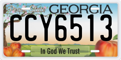 GA license plate CCY6513