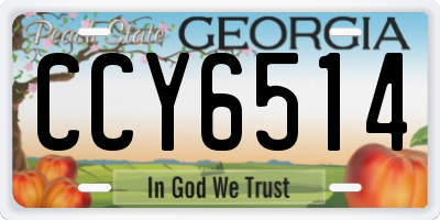GA license plate CCY6514