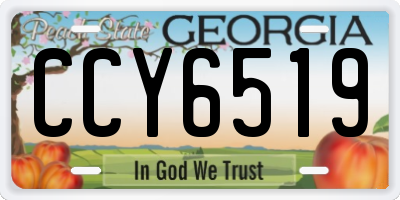 GA license plate CCY6519