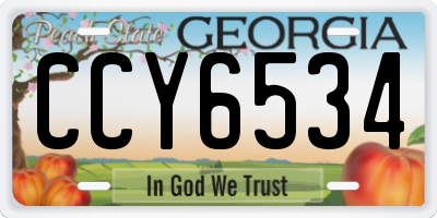 GA license plate CCY6534