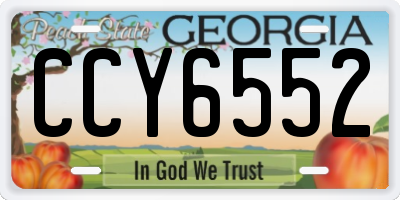 GA license plate CCY6552