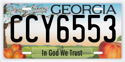 GA license plate CCY6553