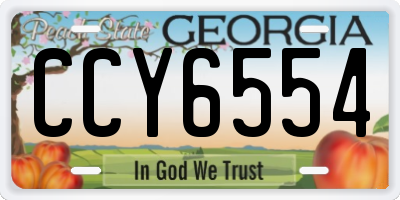 GA license plate CCY6554