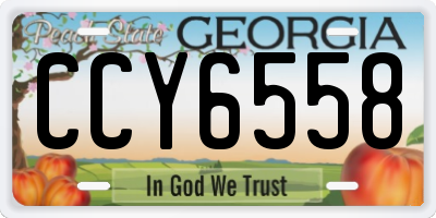 GA license plate CCY6558