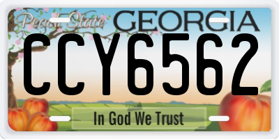 GA license plate CCY6562