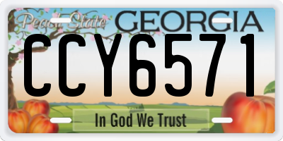 GA license plate CCY6571