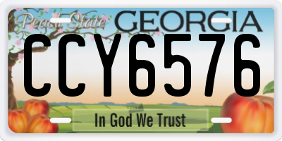 GA license plate CCY6576