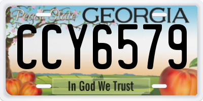 GA license plate CCY6579