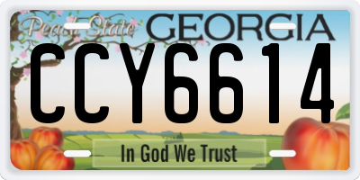 GA license plate CCY6614
