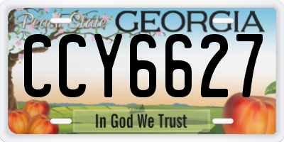 GA license plate CCY6627
