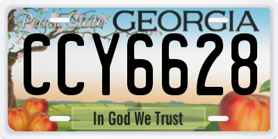 GA license plate CCY6628