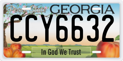 GA license plate CCY6632