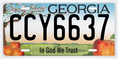 GA license plate CCY6637