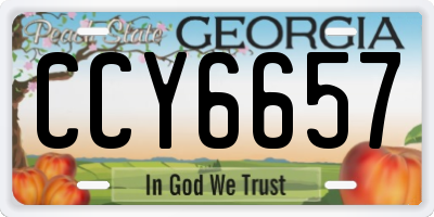 GA license plate CCY6657