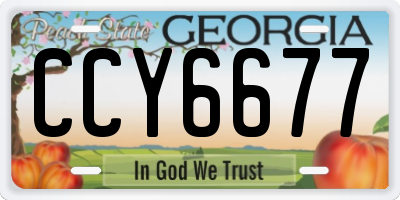 GA license plate CCY6677