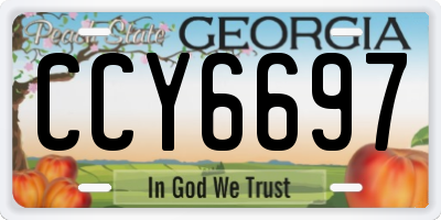 GA license plate CCY6697