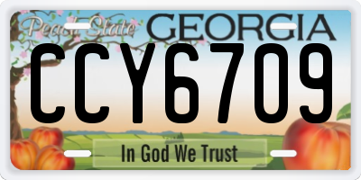 GA license plate CCY6709