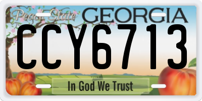 GA license plate CCY6713