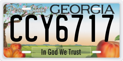 GA license plate CCY6717