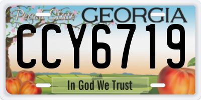 GA license plate CCY6719