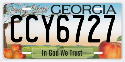 GA license plate CCY6727