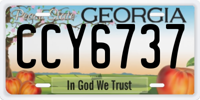 GA license plate CCY6737