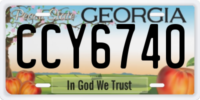 GA license plate CCY6740