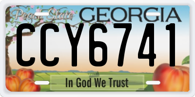 GA license plate CCY6741