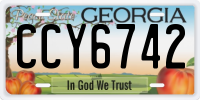 GA license plate CCY6742