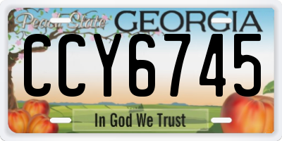 GA license plate CCY6745