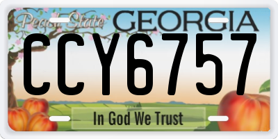 GA license plate CCY6757