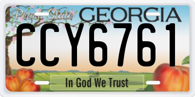 GA license plate CCY6761