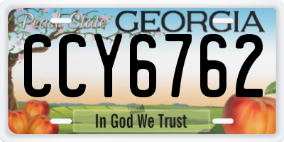 GA license plate CCY6762