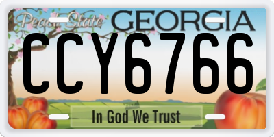 GA license plate CCY6766