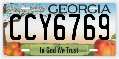 GA license plate CCY6769